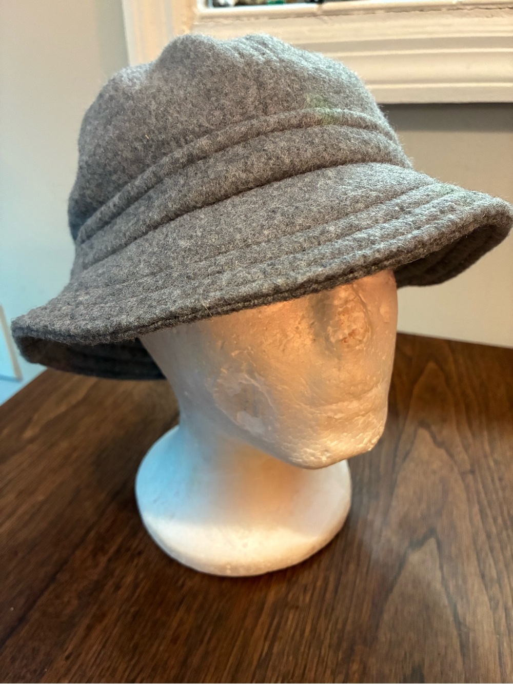 Grey Wool Bucket or Grouser Hat - Vintage